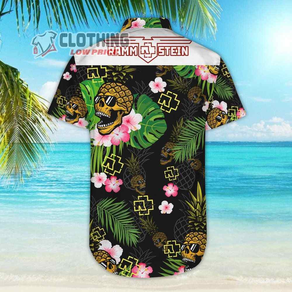 Rammstein Skull Flowers World Tour 2023 Hawaiian Shirt