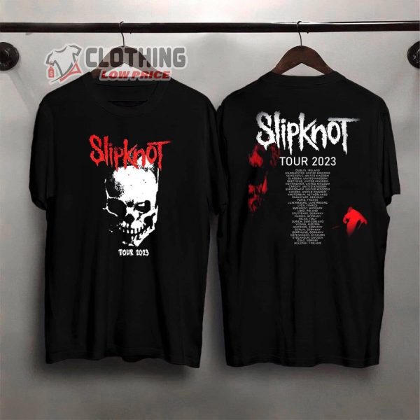 Slipknot Tour 2023 Merch, Slipknot Skull Shirt, Rare Slipknot Tour 2023 T-Shirt