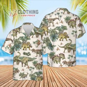 Summer Dinosaur Tropical Hawaiian Shirt 1