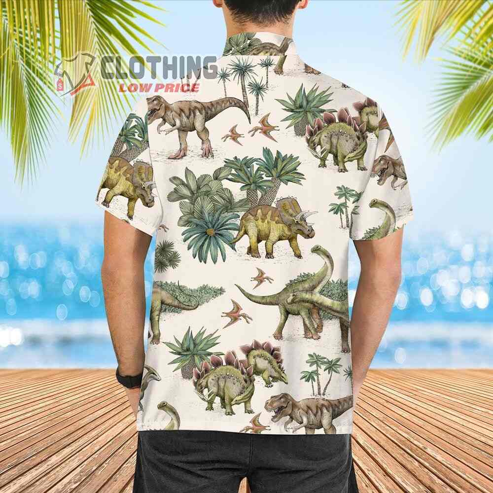 Summer Dinosaur Tropical Hawaiian Shirt