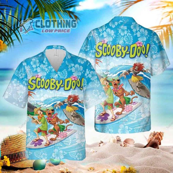 Summer Vacation Scooby Doo Tropical Flower Hawaiian Shirt