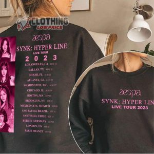 Synk Hyper Line Aespa Live Tour Sweatshirt, Aespa Savage World Tour Merch