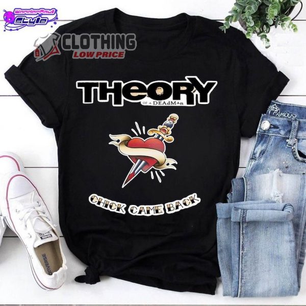 Theory Of A Deadman Merch, Guess Who’S Back Theory Of A Deadman Sweatshirt, Rock Reurection Tour 2023 Unisex T-Shirt