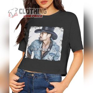 Tim Mcgraw Tour Dates 2023 T- Shirt, Tim Mcgraw T- Shirt Women Crop Top Dew Navel Shirt Short Sleeve, Tim Mcgraw Songs Merch