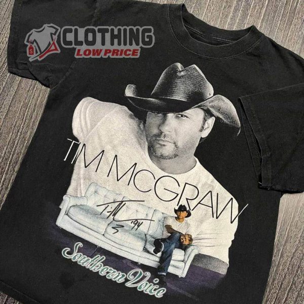 Tim Mcgraw Tour Dates 2023 T- Shirt, Vtg Southern Voice Concert Tim Mcgraw Shirt, Tim Mcgraw Concert Merch