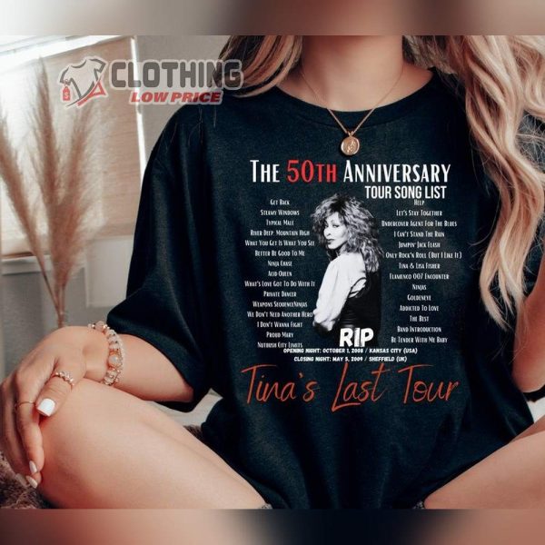 Tina Turner Tribute Rip 1939-2023 Merch, Queen Of Rock Tina Turner Shirt, Tina’S Last Tour T-Shirt