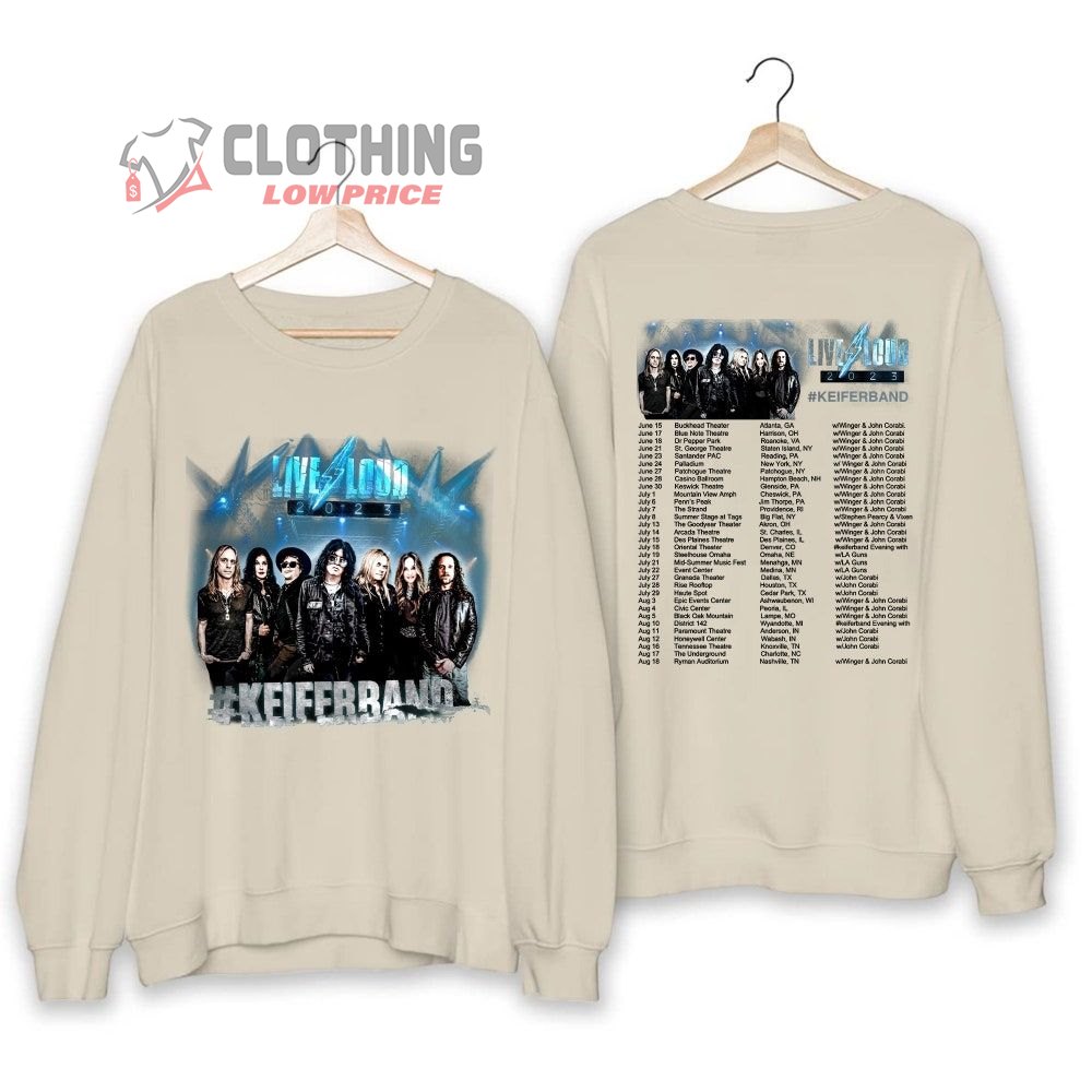 Tom Keifer, Keifer Band, Live Loud 2023 Tour Merch, Tom Keifer 2023 Tour Shirt, Live Loud 2023 Tour T-Shirt