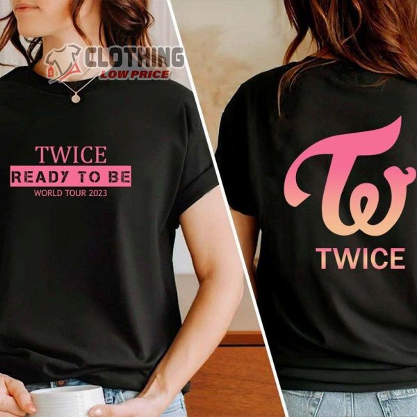Twice Ready To Be World Tour 2023 Concert Merch, Twice Logo Shirt, Kpop Group Logo T-Shirt