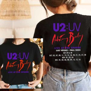 U2 UV Achtung Baby Live At Sphere Merch, Achtung Baby At Sphere Las Vegas Shirt, U2 UV Rock Band T-Shirt