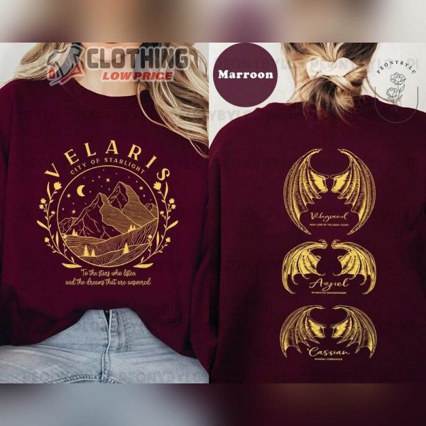 Velaris City Of Starlight Merch, The Night Court T-Shirt, Sjm Tee, Owl City Shirt