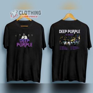 Vintage 90S Deep Purple Metal Band Unisex T Shirt Deep Purple Concert Tour 2023 Merch Deep Purple Slaves And Masters Black Rock Shirt1