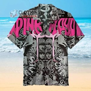 Vintage Aloha Summer Pink Floyd Collage Universal Hawaiian Shirt