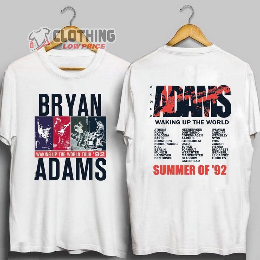 Vintage Bryan Adams 1992 Shirt, Bryan Adams World Tour Merch
