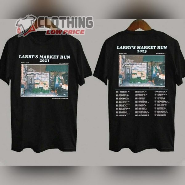 Vintage Larry’s Market Run 2023 World Tour Shirt, Larry June 2023 Shirt, Larry June Rapper Tour 2023 Shirt, Larry June Chicago Tickets Merch