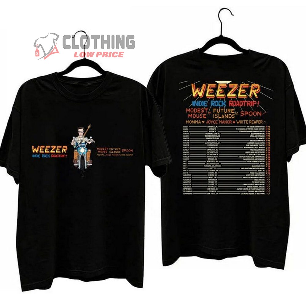 Weezer Indie Rock Roadtrip Shirt, Weezer Tour 2023 Shirt, Weezer Merch