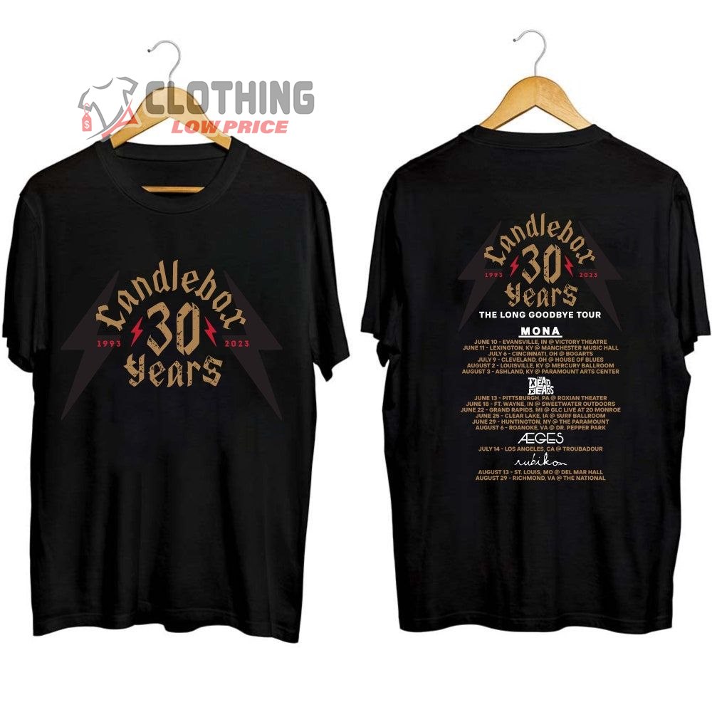 Candlebox The Long Goodbye Tour 2023 Merch, Candlebox 30 Years 1993-2023 Shirt, Candlebox Rock Band The Long Goodbye Concert 2023 T-Shirt