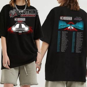 3 Doors Down Band Away From The Sun Anniversary Tour 2023 Merch 3 Doors Down Rock Band Concert With Special Guest T Shirt 2