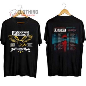 3 Doors Down Rock Band Concert Shirt Away From The Sun Anniversary Tour 2023 T Shirt 3 Doors Down Band Tee1