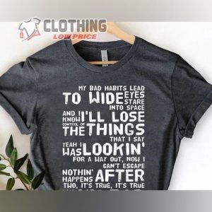 Bad Habit Shirt The Mathematics Tour Shirt Ed Sheeran Concert Shirt Country Music Shirt 1