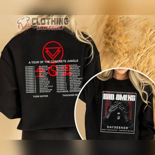 Bad Omens Tour The Concrete Jungle 2023 Unisex T-Shirt, Bad Omens Tour Shirt
