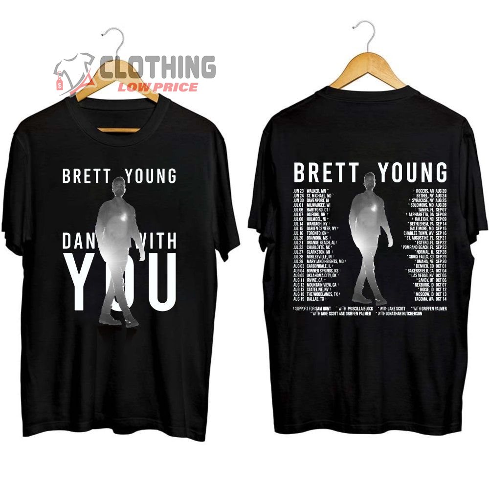 Brett Young Dance With You Tour 2023 Setlist Merch, Brett Young Tour 2023 With Special Guests Shirt, Brett Young Dance With You Concert 2023 Tickets T-Shirt