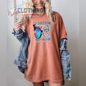 Ed Sheeran ButterFly T-Shirt, Ed Sheeran Mathematics Concert Merchandise 2023, Ed Sheeran Merch Us Custom Date And Place