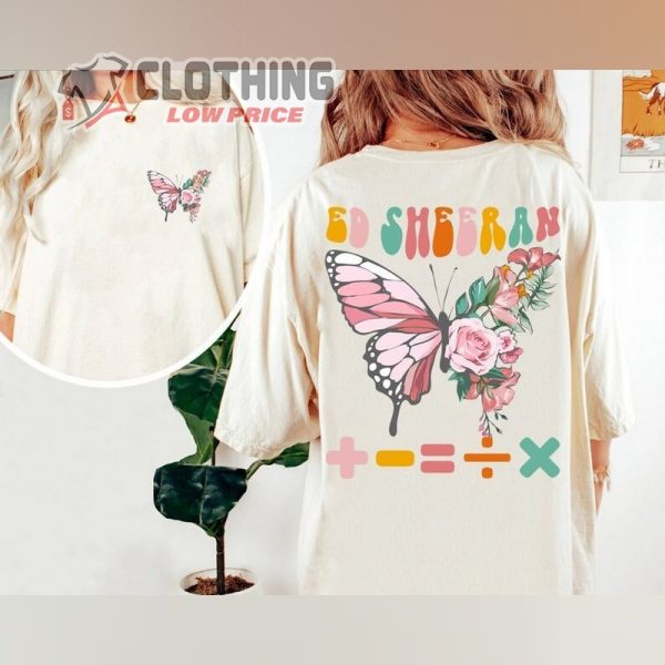 Ed Sheeran Mathematics Butterfly Tshirt, Ed Sheeran Mathematics Merch, Butterfly Equals Tour Tee