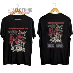 Cannibal Corpse 2023 North American Merch Cannibal Corpse Concert 2023 Setlist Shirt Cannibal Corpse 2023 Tour Dates T Shirt 1