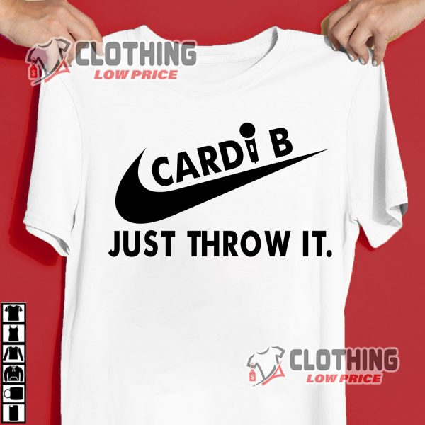 Cardi B Throw Microphone Nike T-Shirt, Jealousy Cardi B Mic Throwing At Fan Tee, Cardi B Just Throw Mic Shirt