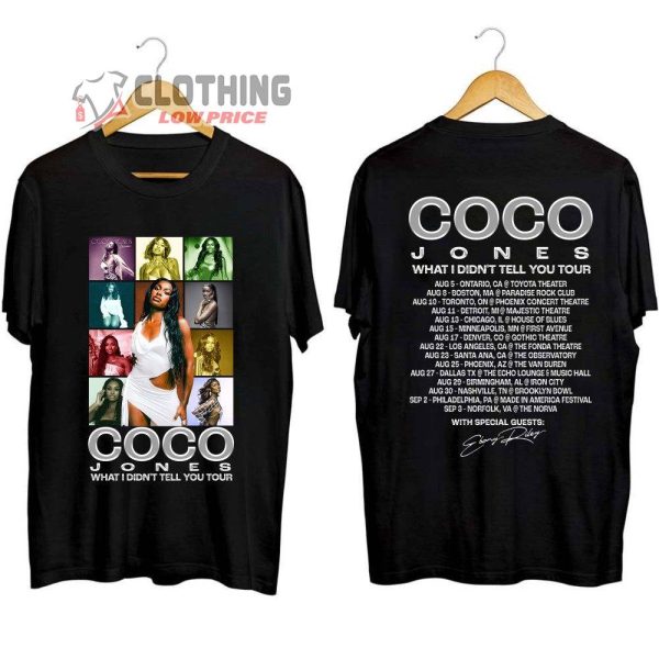 Coco Jones What I Didn’T Tell You Tour Merch, Coco Jones 2023 Concert Shirt, Coco Jones Tour Dates 2023 T-Shirt