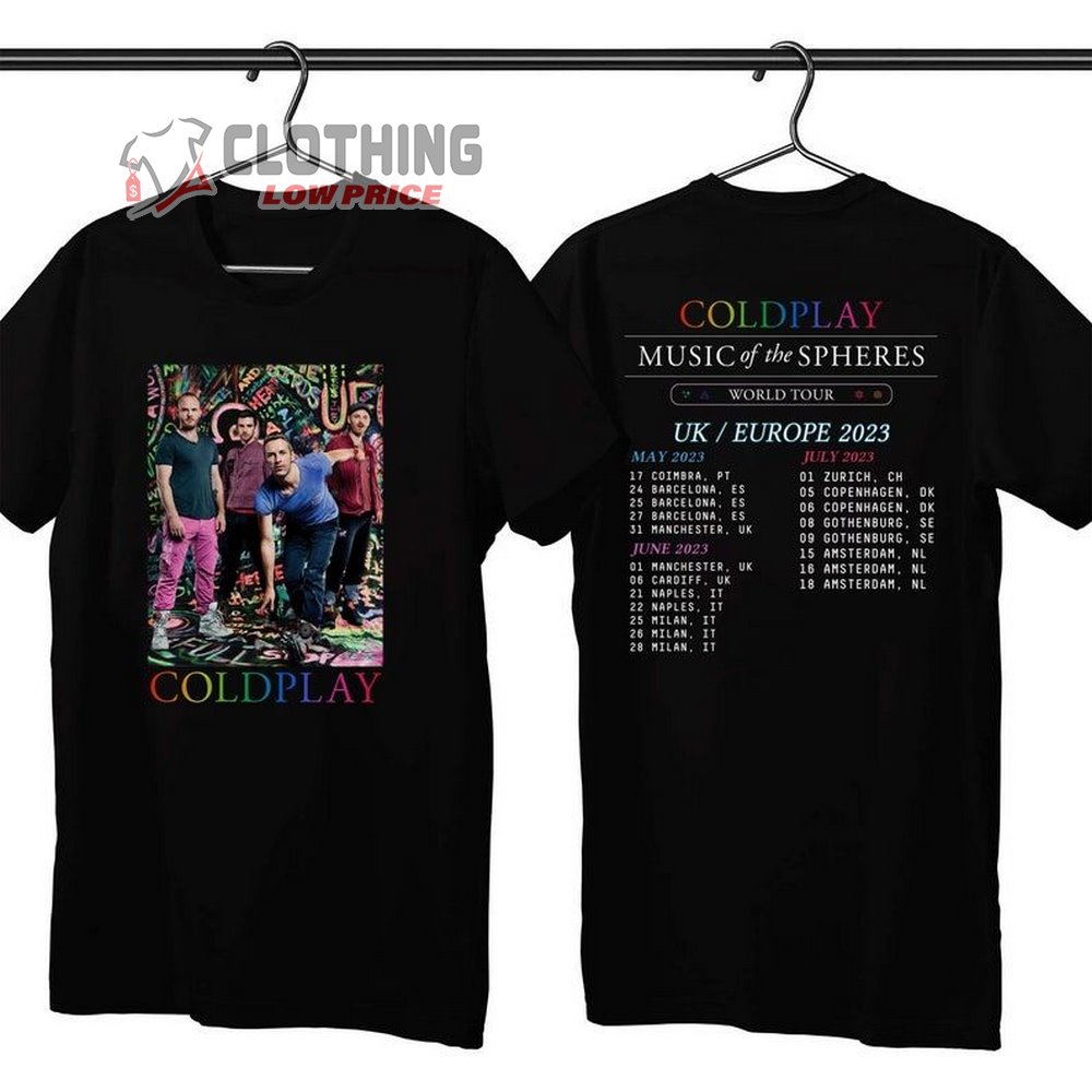 Coldplay World Tour 2023 Sweatshirt, Coldplay Tour Shirt, Coldplay Vintage Music Band T-Shirt