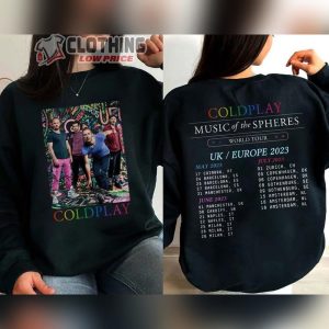 Coldplay World Tour 2023 Sweatshirt Coldplay Tour Shirt Coldplay Vintage Music Band T Shirt2