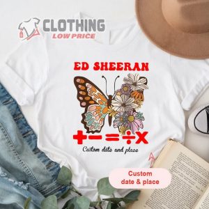 Ed Sheeran Mathematics Butterfly Tshirt, Butterfly Equals Tour Merch, The Mathematics World Tour Custom Vintage Shirt