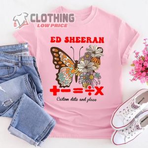 Ed Sheeran Mathematics Butterfly Tshirt, Butterfly Equals Tour Merch, The Mathematics World Tour Custom Vintage Shirt