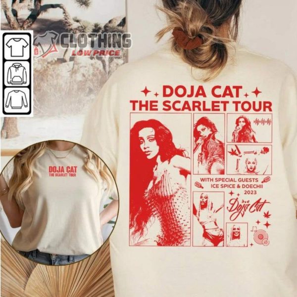 Doja Cat Rapper Shirt, The Scarlet Tour 2023 Vintage Sweatshirt, Ice Spice Doechii 2023 Merch
