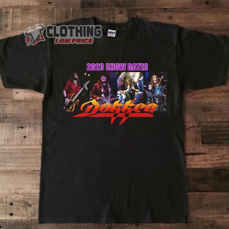 Dokken Rock Band World Tour 2023 Merch, Dokken 2023 Show Dates Shirt ...