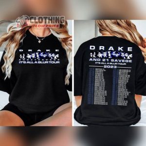 Drake 21 Savage Rap T Shirt Drake Its All A Blur Tour Merch Her Loss1