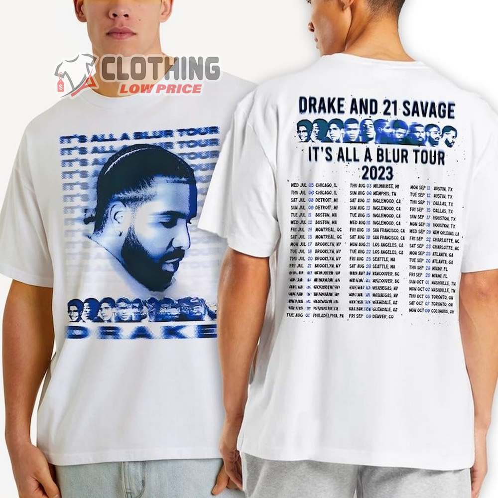 Drake X 21 Savage Vintage T-Shirt, Drake It’S All A Blur Tour Merch, Iaab Tour T-Shirt