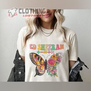 Ed Sheeran Butterfly Shirt, Mathematics Tour Logo Tee, Butterfly Equals Tour Merch