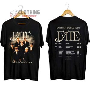 Enhypen 2023 Fate World Tour Dates Shirt Fate World Tour Los Angeles Shirt Enhypen Band 2023 Concert Shirt Enhypen Merch