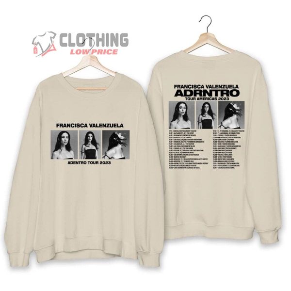 Francisca Valenzuela Adentro Tour America 2023 Merch, Francisca Valenzuela 2023 Concert Shirt, Francisca Valenzuela Tour Dates 2023 T-Shirt