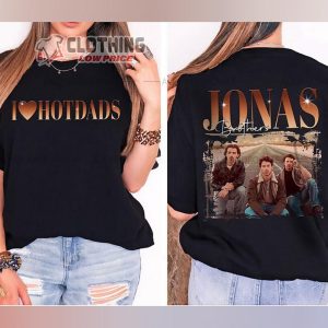 I Love Hotdads Jonas Brothers Merch, Jonas Five Albums One Night Tour Shirt, Jonas Brothers 2023 Tour T-Shirt