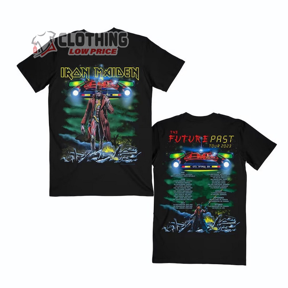 Iron Maiden Tour 2023 Stranger in a Strange Land Merch, Iron Maiden The Future Past Tour Dates 2023 T-Shirt