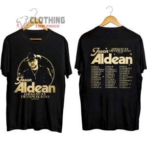 Jason Aldean Highway Desperado Tour 2023 Setlist Merch Highway Desperado Tour 2023 Shirt Jason Aldean Country Music T Shirt 1