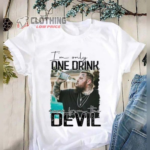 Jelly Roll I’M Only One Drink Away From Devil Unisex T-Shirt, Backroad Baptism 2023 Tour Setlist Jelly Roll Shirt, Jelly Roll Merch