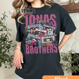 Jonas Brothers Cassette Merch Nick Joe Kevin Shirt Five Albums One Night Tour 2023 T Shirt 3