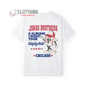 Jonas Brothers Tour Chicago Wrigley Field Merch Five Albums One Night Tour Shirt Jonas Brothers Tour 2023 Chicago T Shirt 1