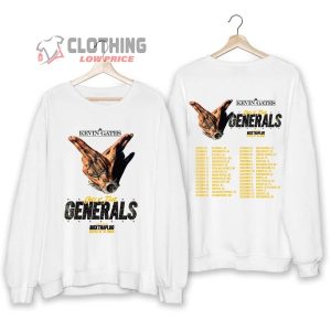 Kevin Gates Only The Generals Tour 2023 Merch Only The Generals Concert Shirt Kevin Gates 2023 Concert Tickets Tee Kevin Gates Featuring Bigx Thaplug Hosted By DJ Chose T Shirt 3