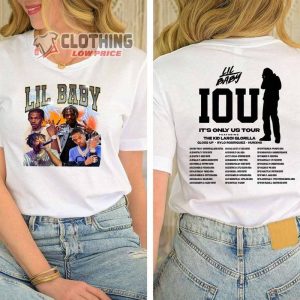 Lil Baby It’s Only Us Tour 2023 With Special Guest The Kid Laroi  GloRilla Unisex T-Shirt, Lil Baby Vintage Tshirt, Lil Baby 2023 Concert Tour Rap Tee