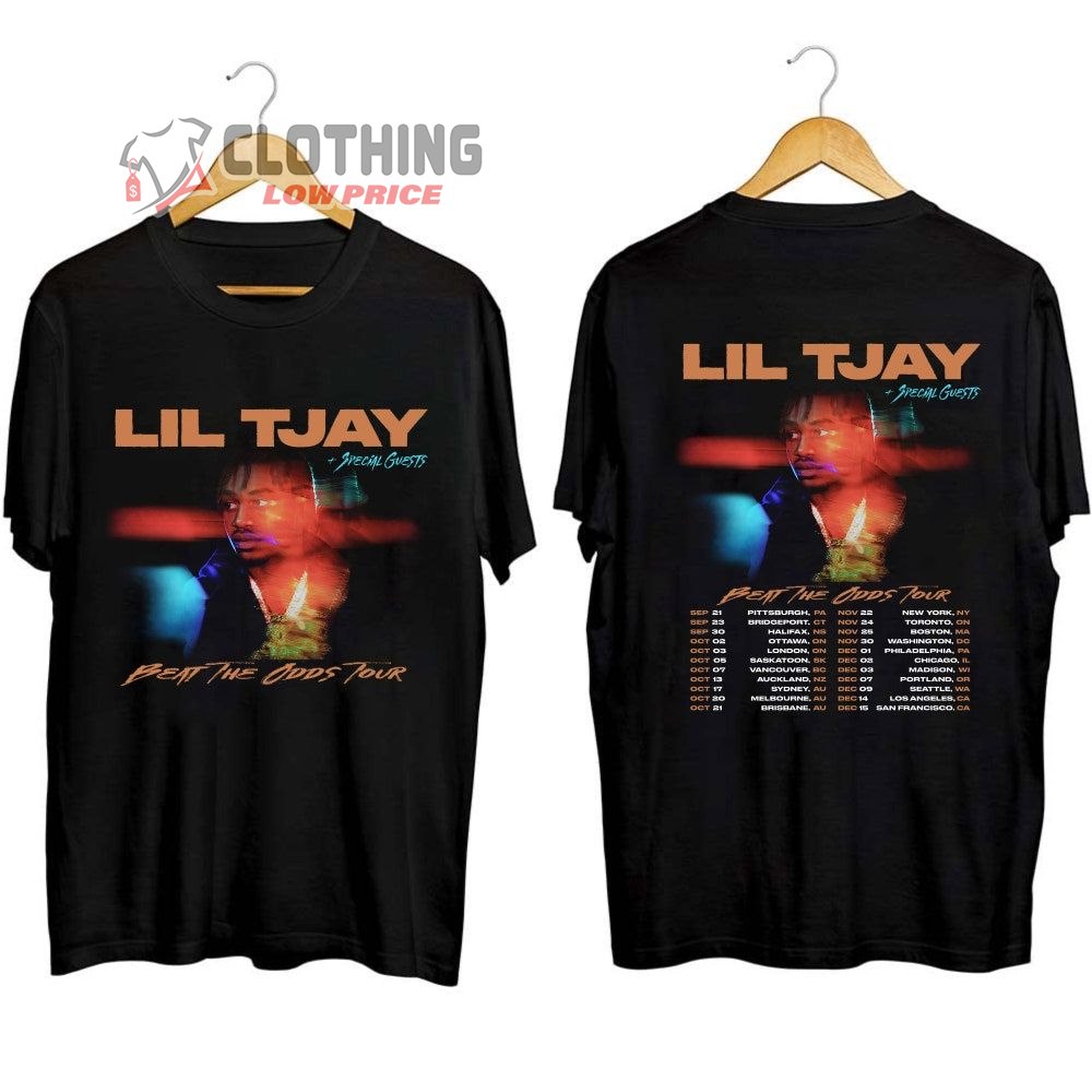 Lil Tjay Beat The Odds Tour 2023 Merch, Rapper Lil Tjay 2023 Concert ...